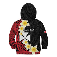 Uvea Chiefdom Wallis and Futuna Personalized Kid Hoodie Frangipani Flowers Polynesian Pattern