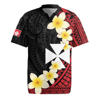 Uvea Chiefdom Wallis and Futuna Personalized Rugby Jersey Frangipani Flowers Polynesian Pattern