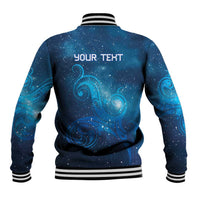 New Zealand Nurses RN Personalised Baseball Jacket Galaxy Stethoscope Maori Motif