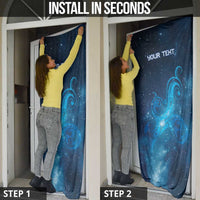 New Zealand Nurses RN Personalised Door Cover Galaxy Stethoscope Maori Motif