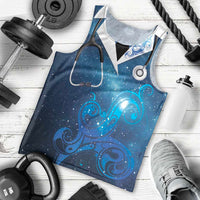 New Zealand Nurses RN Personalised Men Tank Top Galaxy Stethoscope Maori Motif