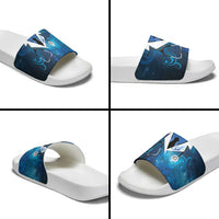New Zealand Nurses RN Slide Sandals Galaxy Stethoscope Maori Motif