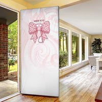 New Zealand Nurses RN Personalised Door Cover Pink Stethoscope Coquette Bow Maori Motif LT9 - Polynesian Pride