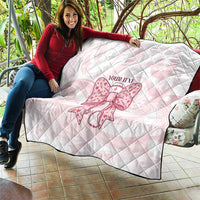 New Zealand Nurses RN Personalised Quilt Pink Stethoscope Coquette Bow Maori Motif