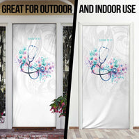 New Zealand Nurses RN Personalised Door Cover Stethoscope Floral Maori Motif LT9 - Polynesian Pride