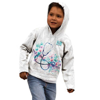 New Zealand Nurses RN Personalised Kid Hoodie Stethoscope Floral Maori Motif LT9 - Polynesian Pride