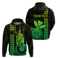 Custom Hawaii Hoodie King Kamehameha Lime LT9 - Polynesian Pride