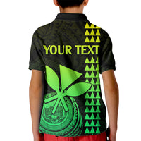 Custom Hawaii Kid Polo Shirt King Kamehameha - Lime LT9 - Polynesian Pride