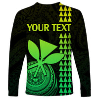 Custom Hawaii Long Sleeve Shirt King Kamehameha - Lime LT9 - Polynesian Pride
