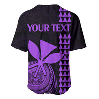 Custom Hawaii Baseball Jersey King Kamehameha - Purple LT9 - Polynesian Pride