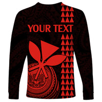 Custom Hawaii Long Sleeve Shirt King Kamehameha - Red LT9 - Polynesian Pride