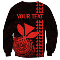 Custom Hawaii Sweatshirt King Kamehameha - Red LT9 - Polynesian Pride
