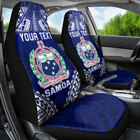 Personalised Samoa Coat Of Arms Car Seat Cover With Polynesian Pattern Version LT9 - Polynesian Pride