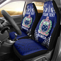 Personalised Samoa Coat Of Arms Car Seat Cover With Polynesian Pattern Version LT9 - Polynesian Pride