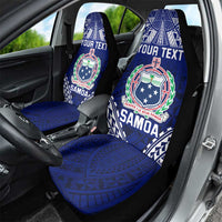 Personalised Samoa Coat Of Arms Car Seat Cover With Polynesian Pattern Version LT9 - Polynesian Pride