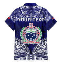 Personalised Samoa Coat Of Arms Family Matching Mermaid Dress and Hawaiian Shirt With Polynesian Pattern Version