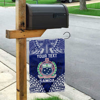 Personalised Samoa Coat Of Arms Garden Flag With Polynesian Pattern Version LT9 - Polynesian Pride