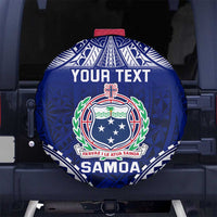Personalised Samoa Coat Of Arms Spare Tire Cover With Polynesian Pattern Version LT9 - Polynesian Pride
