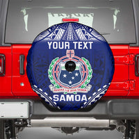 Personalised Samoa Coat Of Arms Spare Tire Cover With Polynesian Pattern Version LT9 - Polynesian Pride