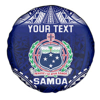 Personalised Samoa Coat Of Arms Spare Tire Cover With Polynesian Pattern Version LT9 - Polynesian Pride