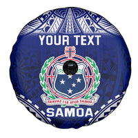 Personalised Samoa Coat Of Arms Spare Tire Cover With Polynesian Pattern Version LT9 - Polynesian Pride