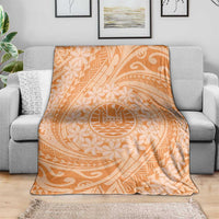 Tahitian Tiare Flower Blanket Gold Polynesian Pattern LT9 - Polynesian Pride