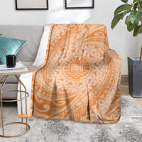 Tahitian Tiare Flower Blanket Gold Polynesian Pattern LT9 - Polynesian Pride