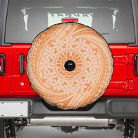 Tahitian Tiare Flower Spare Tire Cover Gold Polynesian Pattern LT9 - Polynesian Pride