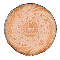 Tahitian Tiare Flower Spare Tire Cover Gold Polynesian Pattern LT9 - Polynesian Pride