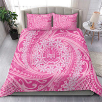 Tahitian Tiare Flower Bedding Set Pink Polynesian Pattern LT9 - Polynesian Pride