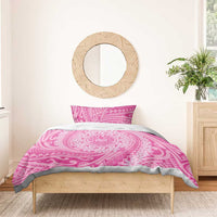 Tahitian Tiare Flower Bedding Set Pink Polynesian Pattern LT9 - Polynesian Pride