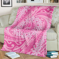 Tahitian Tiare Flower Blanket Pink Polynesian Pattern LT9 - Polynesian Pride