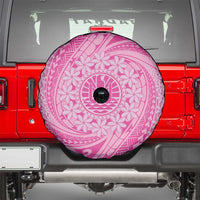 Tahitian Tiare Flower Spare Tire Cover Pink Polynesian Pattern LT9 - Polynesian Pride