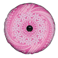 Tahitian Tiare Flower Spare Tire Cover Pink Polynesian Pattern LT9 - Polynesian Pride