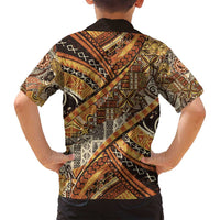 Hawaiian Style Tapa Family Matching Long Sleeve Bodycon Dress and Hawaiian Shirt Vintage Seamless Pattern - Polynesian Pride
