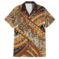 Hawaiian Style Tapa Family Matching Long Sleeve Bodycon Dress and Hawaiian Shirt Vintage Seamless Pattern - Polynesian Pride