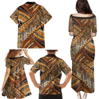 Hawaiian Style Tapa Family Matching Puletasi and Hawaiian Shirt Vintage Seamless Pattern LT9 - Polynesian Pride