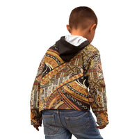Hawaiian Style Tapa Kid Hoodie Vintage Seamless Pattern - Polynesian Pride
