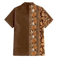 Hawaiian Tribal Elements Hibiscus Hawaiian Shirt Gold Pattern - Polynesian Pride