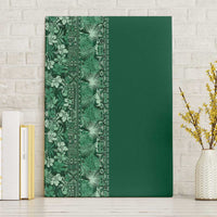 Hawaiian Tribal Elements Hibiscus Canvas Wall Art Green Pattern LT9 Without Frame Green - Polynesian Pride