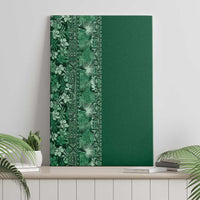 Hawaiian Tribal Elements Hibiscus Canvas Wall Art Green Pattern LT9 - Polynesian Pride