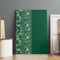 Hawaiian Tribal Elements Hibiscus Canvas Wall Art Green Pattern LT9 - Polynesian Pride