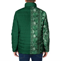 Hawaiian Tribal Elements Hibiscus Padded Jacket Green Pattern LT9 - Polynesian Pride