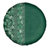 Hawaiian Tribal Elements Hibiscus Spare Tire Cover Green Pattern - Polynesian Pride