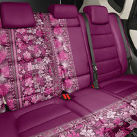 Hawaiian Tribal Elements Hibiscus Back Car Seat Cover Pink Pattern - Polynesian Pride