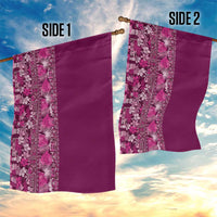 Hawaiian Tribal Elements Hibiscus Garden Flag Pink Pattern LT9 - Polynesian Pride
