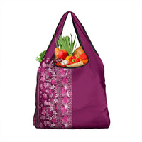 Hawaiian Tribal Elements Hibiscus Grocery Bag Pink Pattern LT9 1-pack One Size Pink - Polynesian Pride