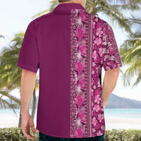 Hawaiian Tribal Elements Hibiscus Hawaiian Shirt Pink Pattern - Polynesian Pride