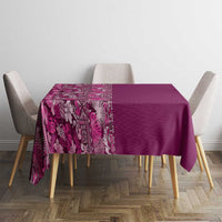 Hawaiian Tribal Elements Hibiscus Tablecloth Pink Pattern - Polynesian Pride