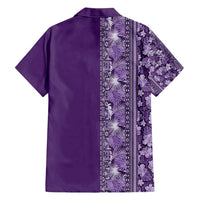 Hawaiian Tribal Elements Hibiscus Hawaiian Shirt Purple Pattern - Polynesian Pride
